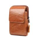 Multi-functional Universal Leather Waist Hanging One-shoulder Mobile Phone Waist Bag For 6.5 Inch or Below Smartphones(Brown) - 2
