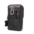 Multi-functional Universal Leather Waist Hanging One-shoulder Mobile Phone Waist Bag For 6.9 Inch or Below Smartphones(Black) - 4