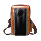 Multi-functional Universal Leather Waist Hanging One-shoulder Mobile Phone Waist Bag For 6.9 Inch or Below Smartphones(Brown) - 5