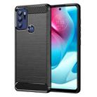 For Motorola Moto G60S Brushed Texture Carbon Fiber TPU Case(Black) - 1