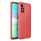 For Xiaomi Redmi 10 Litchi Texture TPU Shockproof Case(Red) - 1