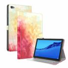 For Huawei MediaPad C5 10.1 Voltage Watercolor Pattern Skin Feel Magnetic Horizontal Flip PU Leather Case with Holder(Red) - 1