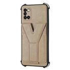 For Samsung Galaxy A03s / A02s 164mm Y Style Multifunction Card Stand Back Cover PU + TPU + PC Magnetic Shockproof Case(Khaki) - 2