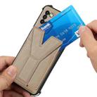 For Samsung Galaxy A03s / A02s 164mm Y Style Multifunction Card Stand Back Cover PU + TPU + PC Magnetic Shockproof Case(Khaki) - 6