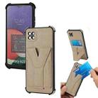 For Samsung Galaxy A22 5G Y Style Multifunction Card Stand Back Cover PU + TPU + PC Magnetic Shockproof Case(Khaki) - 1
