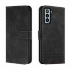 For Samsung Galaxy S21 FE Retro Skin Feel Horizontal Flip Soft TPU + PU Leather Case with Holder & Card Slots & Photo Frame(Black) - 1