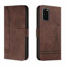 For Samsung Galaxy S20 Retro Skin Feel Horizontal Flip Soft TPU + PU Leather Case with Holder & Card Slots & Photo Frame(Coffee) - 1