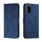 For Samsung Galaxy S20 Retro Skin Feel Horizontal Flip Soft TPU + PU Leather Case with Holder & Card Slots & Photo Frame(Blue) - 1