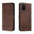 For Samsung Galaxy S20+ Retro Skin Feel Horizontal Flip Soft TPU + PU Leather Case with Holder & Card Slots & Photo Frame(Coffee) - 1