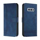 For Samsung Galaxy S10e Retro Skin Feel Horizontal Flip Soft TPU + PU Leather Case with Holder & Card Slots & Photo Frame(Blue) - 1