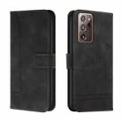 For Samsung Galaxy Note20 Ultra Retro Skin Feel Horizontal Flip Soft TPU + PU Leather Case with Holder & Card Slots & Photo Frame(Black) - 1