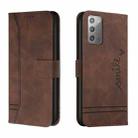For Samsung Galaxy Note20 Retro Skin Feel Horizontal Flip Soft TPU + PU Leather Case with Holder & Card Slots & Photo Frame(Coffee) - 1