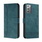 For Samsung Galaxy Note20 Retro Skin Feel Horizontal Flip Soft TPU + PU Leather Case with Holder & Card Slots & Photo Frame(Army Green) - 1