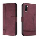 For Samsung Galaxy Note10 Retro Skin Feel Horizontal Flip Soft TPU + PU Leather Case with Holder & Card Slots & Photo Frame(Wine Red) - 1