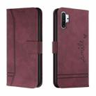 For Samsung Galaxy Note10+ Retro Skin Feel Horizontal Flip Soft TPU + PU Leather Case with Holder & Card Slots & Photo Frame(Wine Red) - 1