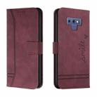 For Samsung Galaxy Note9 Retro Skin Feel Horizontal Flip Soft TPU + PU Leather Case with Holder & Card Slots & Photo Frame(Wine Red) - 1