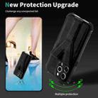 Y Style Multifunction Card Stand Back Cover PU + TPU + PC Magnetic Shockproof Case For iPhone 13(Black) - 6