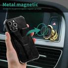 Y Style Multifunction Card Stand Back Cover PU + TPU + PC Magnetic Shockproof Case For iPhone 13(Black) - 7