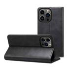 For iPhone 13 Pro Calf Texture Horizontal Flip Leather Case with Holder & Card Slots & Wallet (Black) - 1