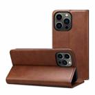 For iPhone 13 Pro Calf Texture Horizontal Flip Leather Case with Holder & Card Slots & Wallet (Brown) - 1