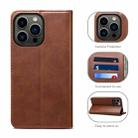 For iPhone 13 Pro Calf Texture Horizontal Flip Leather Case with Holder & Card Slots & Wallet (Brown) - 5