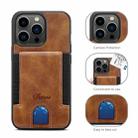 H10 TPU + PU Leather Shockproof Protective Case with Card Slot For iPhone 13 Pro Max(Brown) - 3