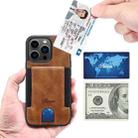 H10 TPU + PU Leather Shockproof Protective Case with Card Slot For iPhone 13 Pro Max(Brown) - 4