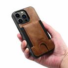 H10 TPU + PU Leather Shockproof Protective Case with Card Slot For iPhone 13 Pro Max(Brown) - 6