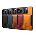 H10 TPU + PU Leather Shockproof Protective Case with Card Slot For iPhone 13 Pro Max(Brown) - 7