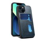 H09 TPU + PU Leather Shockproof Protective Case with Card Slots For iPhone 13 Pro Max(Blue) - 1