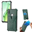 For OPPO A31 Y Style Multifunction Card Stand Back Cover PU + TPU + PC Magnetic Shockproof Case(Green) - 1