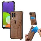 For Infinix Note 10 Y Style Multifunction Card Stand Back Cover PU + TPU + PC Magnetic Shockproof Case(Brown) - 1