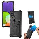 For Infinix Note 10 Y Style Multifunction Card Stand Back Cover PU + TPU + PC Magnetic Shockproof Case(Black) - 1