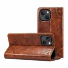 For iPhone 13 mini Baroque Simple Horizontal Flip Leather Case with Holder & Card Slots & Wallet (Light Brown) - 1