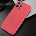 For iPhone 13 Pro Liquid Silicone Full Coverage Shockproof Magsafe Case (Red) - 2