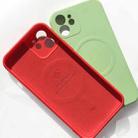 For iPhone 13 Pro Liquid Silicone Full Coverage Shockproof Magsafe Case (Red) - 4