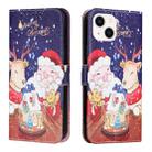 Silk Texture Christmas Painted Pattern Horizontal Flip Leather Case with Holder & Card Slots & Wallet & Photo Frame For iPhone 13 mini(Music Santa Claus) - 1