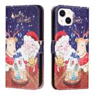 Silk Texture Christmas Painted Pattern Horizontal Flip Leather Case with Holder & Card Slots & Wallet & Photo Frame For iPhone 13(Music Santa Claus) - 1