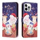 Silk Texture Christmas Painted Pattern Horizontal Flip Leather Case with Holder & Card Slots & Wallet & Photo Frame For iPhone 13 Pro(Music Santa Claus) - 1