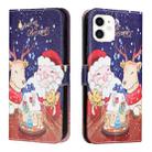 Silk Texture Christmas Painted Pattern Horizontal Flip Leather Case with Holder & Card Slots & Wallet & Photo Frame For iPhone 12 mini(Music Santa Claus) - 1