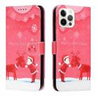 Silk Texture Christmas Painted Pattern Horizontal Flip Leather Case with Holder & Card Slots & Wallet & Photo Frame For iPhone 12 Pro Max(Kid And Deer) - 1