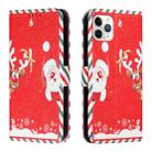 Silk Texture Christmas Painted Pattern Horizontal Flip Leather Case with Holder & Card Slots & Wallet & Photo Frame For iPhone 11 Pro(Santa Claus And Deer) - 1