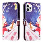 Silk Texture Christmas Painted Pattern Horizontal Flip Leather Case with Holder & Card Slots & Wallet & Photo Frame For iPhone 11 Pro(Moon Santa Claus) - 1