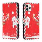 Silk Texture Christmas Painted Pattern Horizontal Flip Leather Case with Holder & Card Slots & Wallet & Photo Frame For iPhone 11 Pro Max(Santa Claus And Deer) - 1