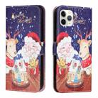 Silk Texture Christmas Painted Pattern Horizontal Flip Leather Case with Holder & Card Slots & Wallet & Photo Frame For iPhone 11 Pro Max(Music Santa Claus) - 1