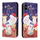 Silk Texture Christmas Painted Pattern Horizontal Flip Leather Case with Holder & Card Slots & Wallet & Photo Frame For iPhone X / XS(Music Santa Claus) - 1