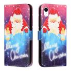Silk Texture Christmas Painted Pattern Horizontal Flip Leather Case with Holder & Card Slots & Wallet & Photo Frame For iPhone XR(Santa Claus with Lantern) - 1