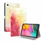 For Samsung Galaxy Tab A 10.1 2019 T515 / T510 Voltage Watercolor Pattern Skin Feel Magnetic Horizontal Flip PU Leather Case with Holder & Card Slots & Photo Frame(Spring Cherry) - 1