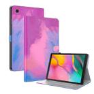 For Samsung Galaxy Tab A 10.1 2019 T515 / T510 Voltage Watercolor Pattern Skin Feel Magnetic Horizontal Flip PU Leather Case with Holder & Card Slots & Photo Frame(Purple Red) - 1
