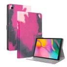 For Samsung Galaxy Tab A 10.1 2019 T515 / T510 Voltage Watercolor Pattern Skin Feel Magnetic Horizontal Flip PU Leather Case with Holder & Card Slots & Photo Frame(Berry) - 1